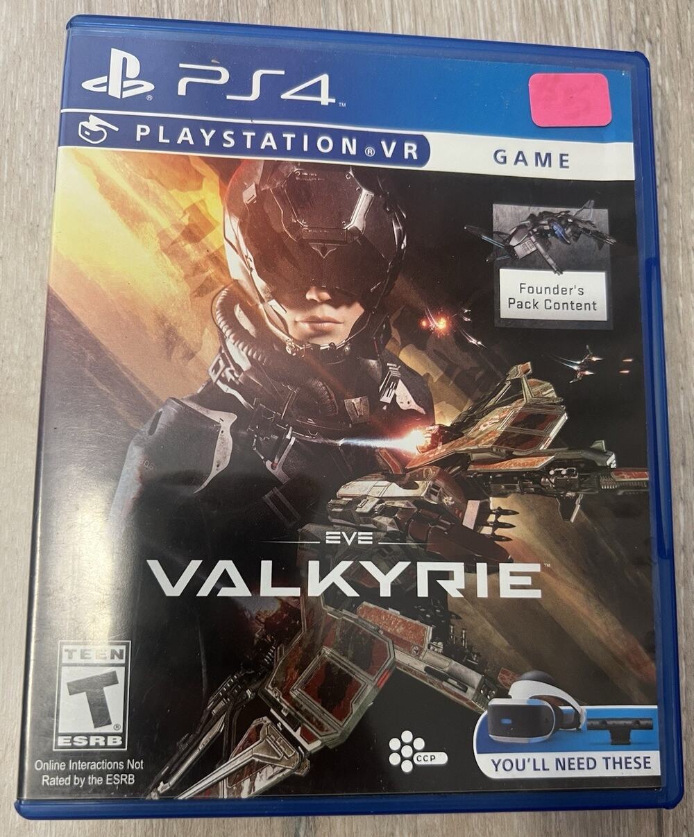 EVE Valkyrie Founder’s Pack PS4 PlayStation VR Complete CIB Tested Clean Disc